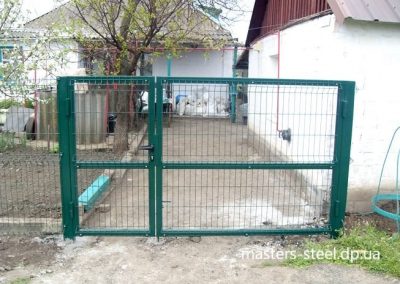 Распашные ворота из сетки3д